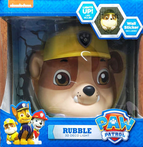Paw Patrol RUbble 3d Deco Light