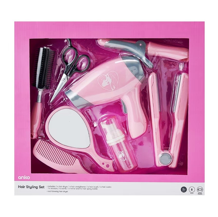 Kids Hair Styling Set With Light/Battery Operated/Suitable For 3+ years - TheITmart