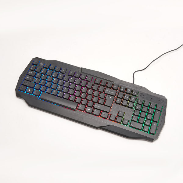 4-in-1 Gaming Combo Pack with LED lights - Black /USB Powered/Remote Control