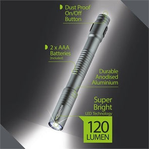 IronHorse 120 Lumen LED Pen Torch/Ideal for Camping and Home Use