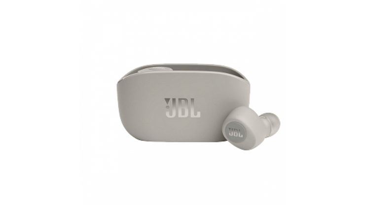 JBL Wave 100TWS True Wireless Earbuds - White/ Comfort-fit
