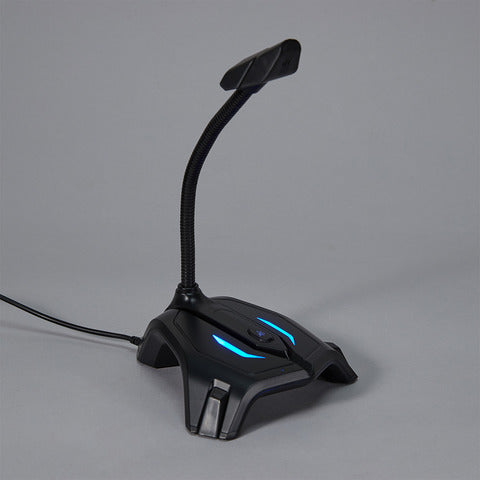Gaming Microphone with LED Light - Black