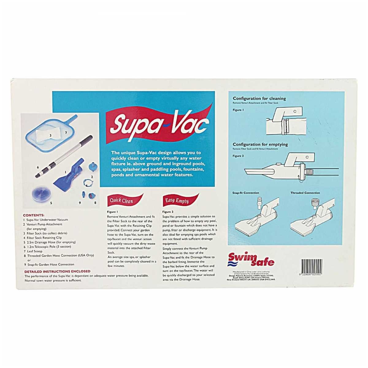 Supa Vac Pool Water Care Maintenance Kit