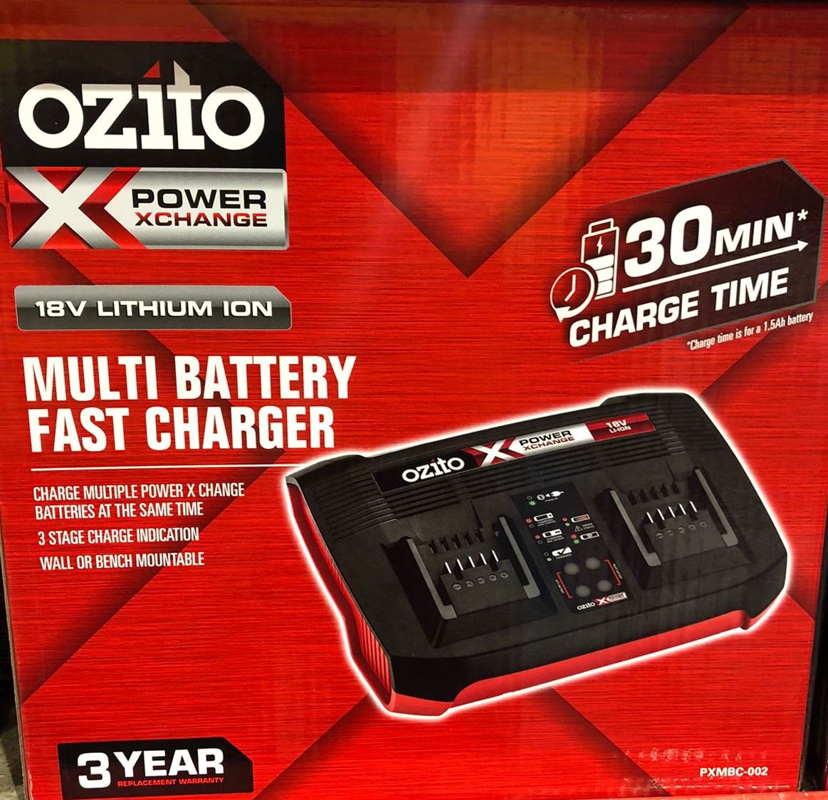 Ozito PXC 18V Multi Battery Fast Charger