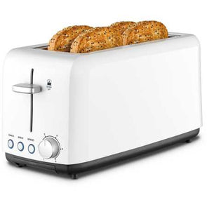 Kambrook 850W Wide Slot 4 Slice Toaster White - KTA140WHT
