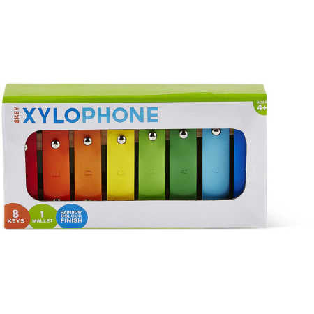 8 Key Xylophone with Rainbow Colour Finish / Suitable for Ages 5-7 Years