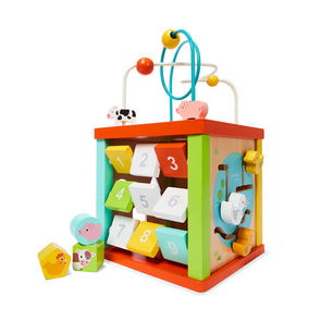 Anko Wooden Activity Cube Set - Multicolored