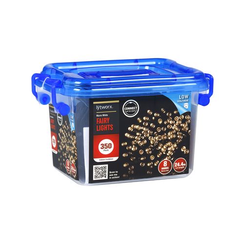 Lytworx 350 LED Connectable Fairy Lights - Warm White/ Multicolour/ Red & Green - TheITmart