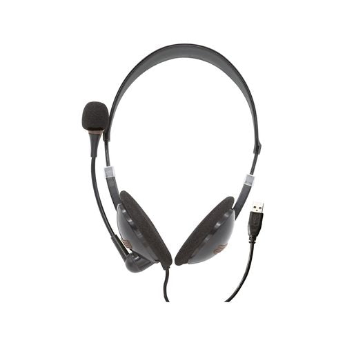 Antsig USB Head Set With Mic - Black/ Ideal for use in various situations