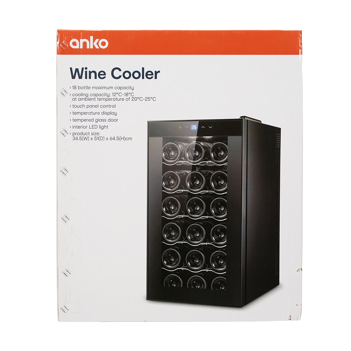 Anko Wine Cooler - 18 Bottle Maximum Capacity - TheITmart