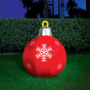 Lytworx 1.2m Red/Green Inflatable Christmas Ball