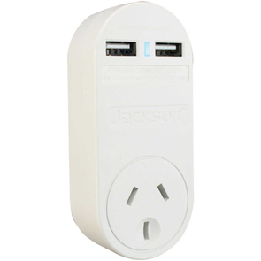 Jackson PT1USB 2 USB Charging Adapter - White