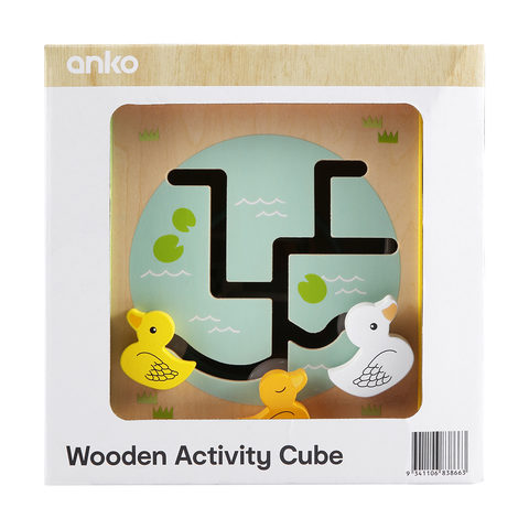 Anko Wooden Activity Cube Set - Multicolored