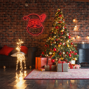 Festive Hanging Santa LED Neon Sign Décor