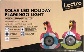 Lectro LED Holiday Solar Flamingo Light/ Amorphous Solar Panel/ Weatherproof
