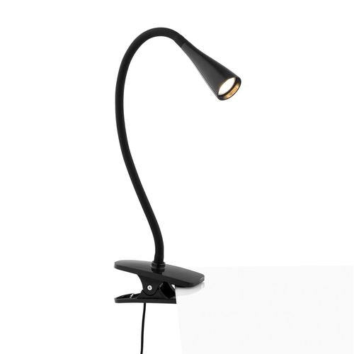 Verve Design 23.5cm Black LED Dale Clip Lamp/Flexible Goose Neck