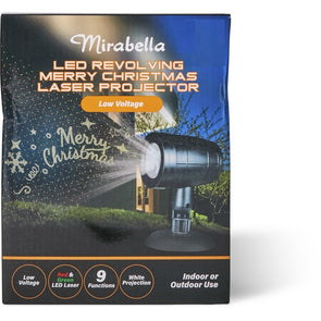 Mirabella Low Voltage LED Laser Merry Christmas Projector/ 9 Functions