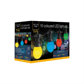 Verve Design 10 LED 11.3m Multi Colour Party Light Set