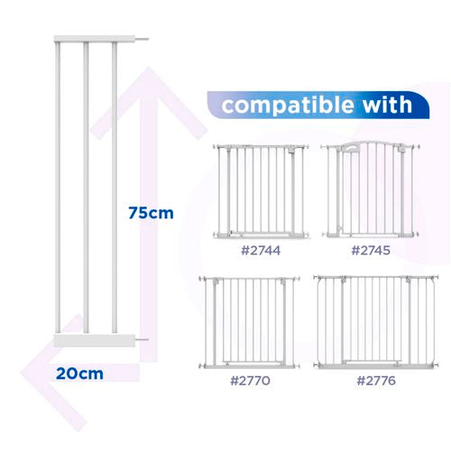 Perma Child Safety 20cm White Gate Extension / Pressure Mounting