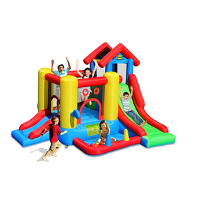 Swing Slide Climb Happy Hop 7-In-1 Inflatable Playhouse/ Multicolour