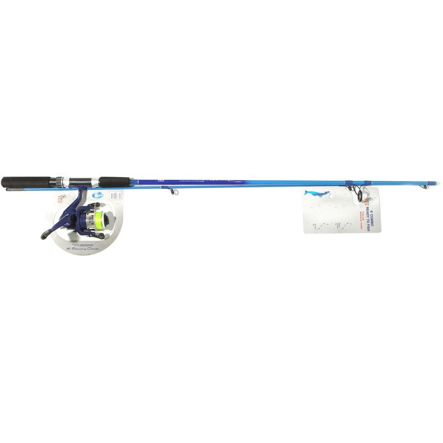 Force Ten FX2000 Ready To Fish 6' Spinning Combo - Blue / Ages 5+ - TheITmart