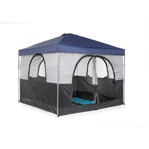 SlumberTrek 6 Person Gazebo Camping Tent / Water Resistant/Mesh Door & Windows