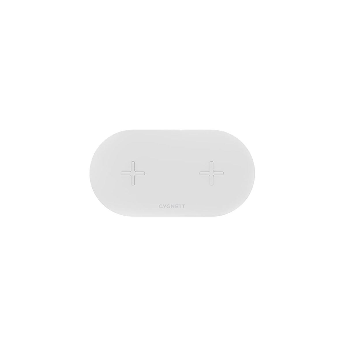 Cygnett TwoFold 20W Dual Wireless Desk Charger - White
