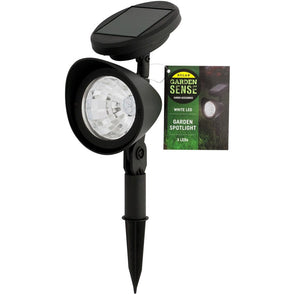 Garden Sense Solar Garden Spotlight / Black