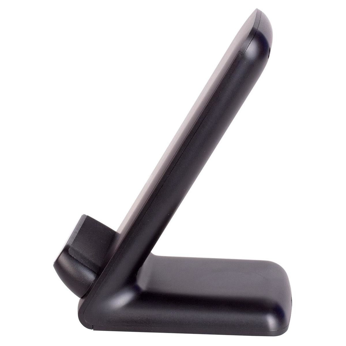 Laser Qi Two Coil Wireless Vertical Charger & Dock - Black - TheITmart