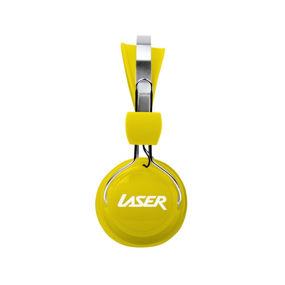 Laser Kids Stereo Headphones - Yellow - TheITmart