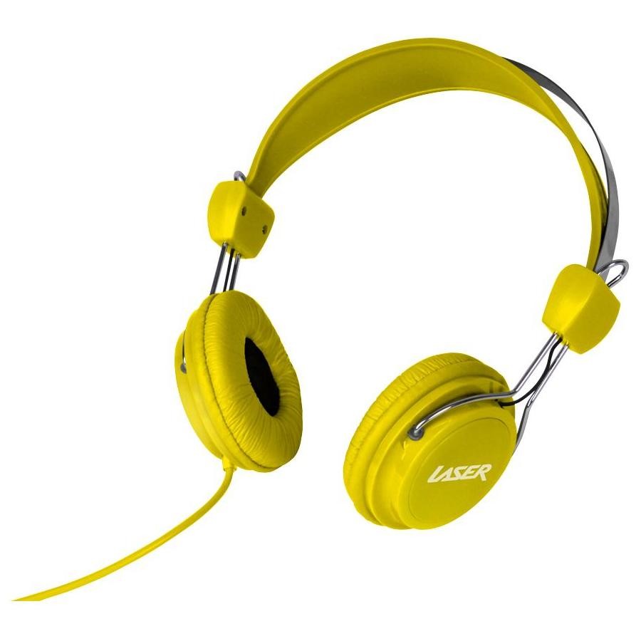 Laser Kids Stereo Headphones - Yellow - TheITmart