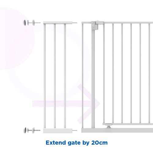 Perma Child Safety 20cm White Gate Extension / Pressure Mounting