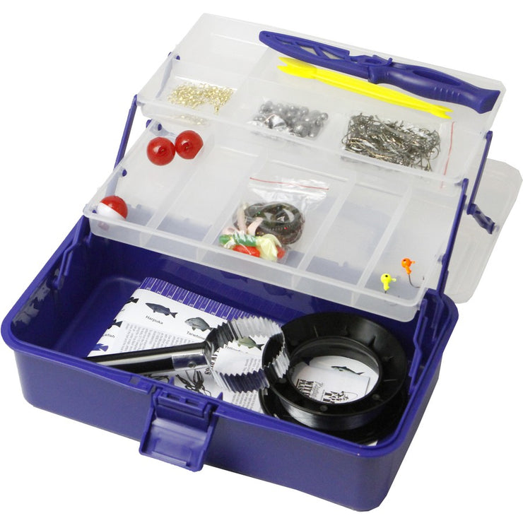 Big Blue 300 Piece Tackle Kit / Room for Line, Gloves and Other Tools