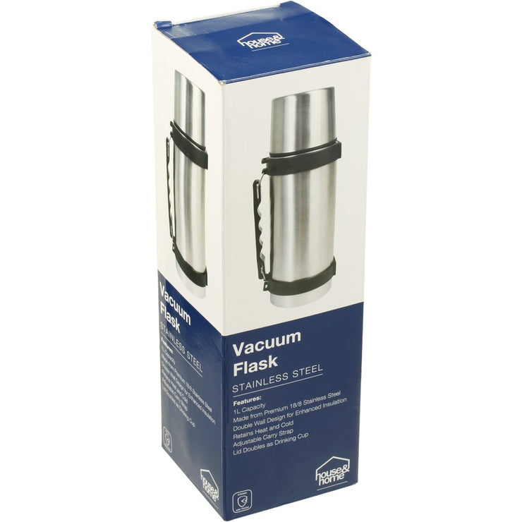 House & Home Stainless Steel Vacuum Flask 1L