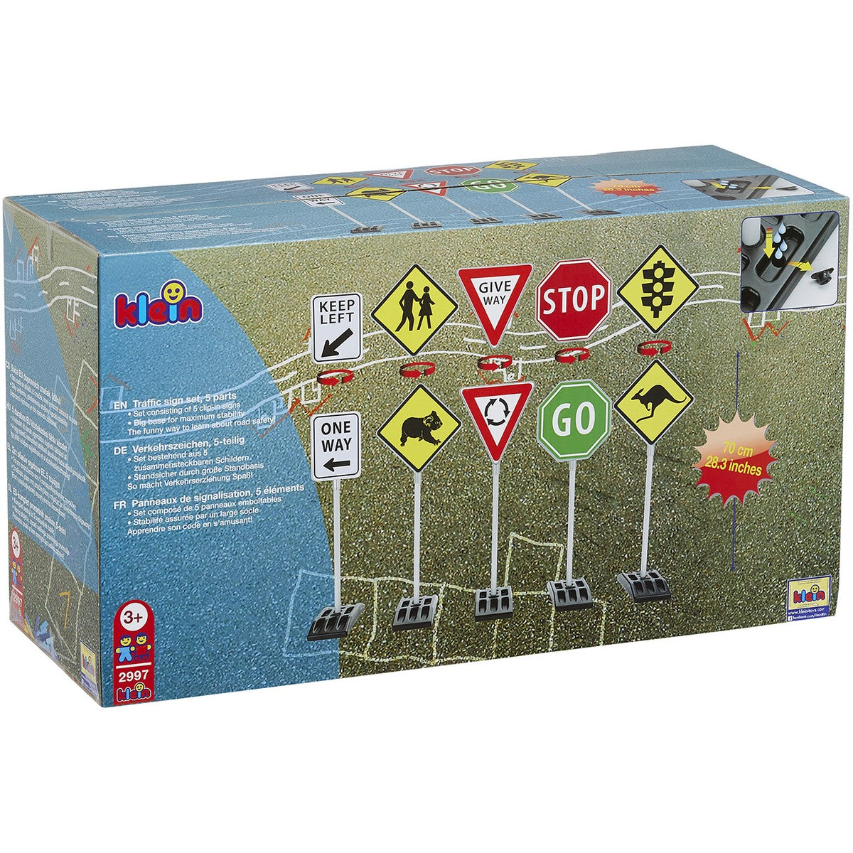 5-Piece Double Sided Australian Traffic Signs - Suitable For Ages 3+ Years