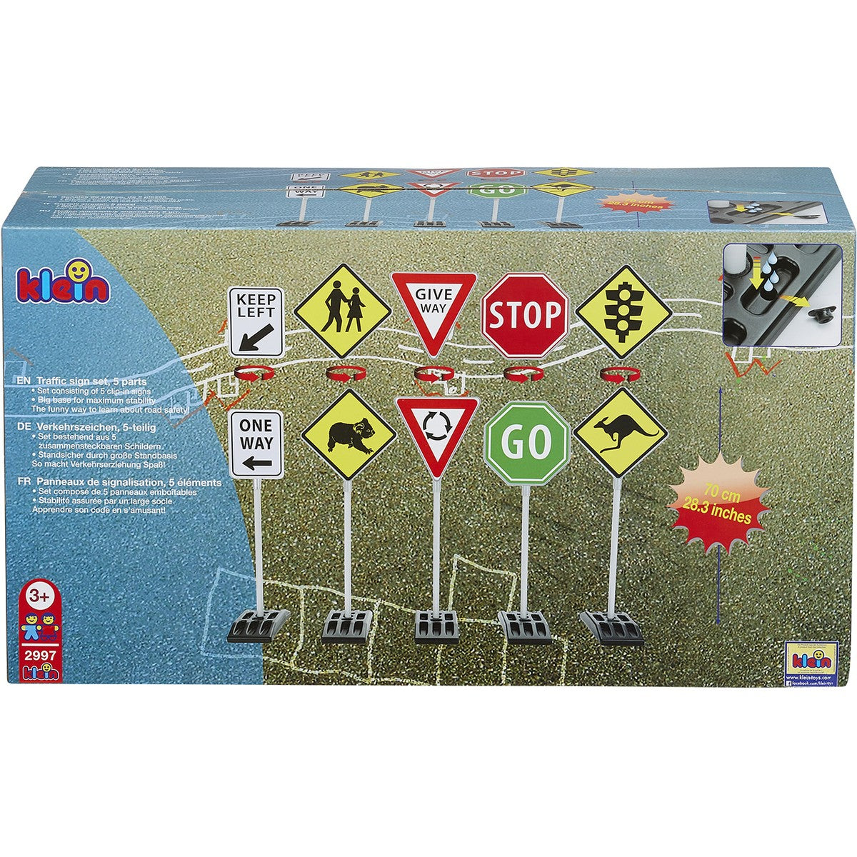 5-Piece Double Sided Australian Traffic Signs - Suitable For Ages 3+ Years