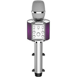 Laser Karaoke LED Microphone - Silver