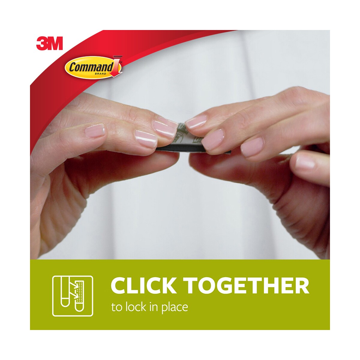 3M Command Adhesive Medium Picture Hanging Strips 4 Pack - Black