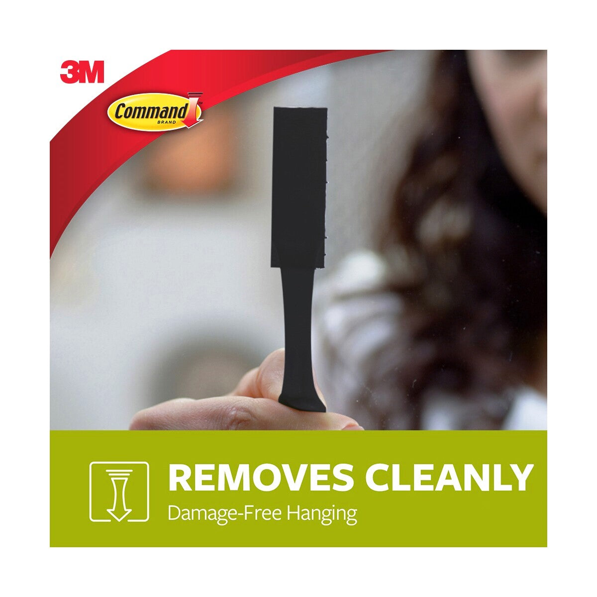 3M Command Adhesive Medium Picture Hanging Strips 4 Pack - Black