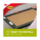3M Command Adhesive Medium Picture Hanging Strips 4 Pack - Black