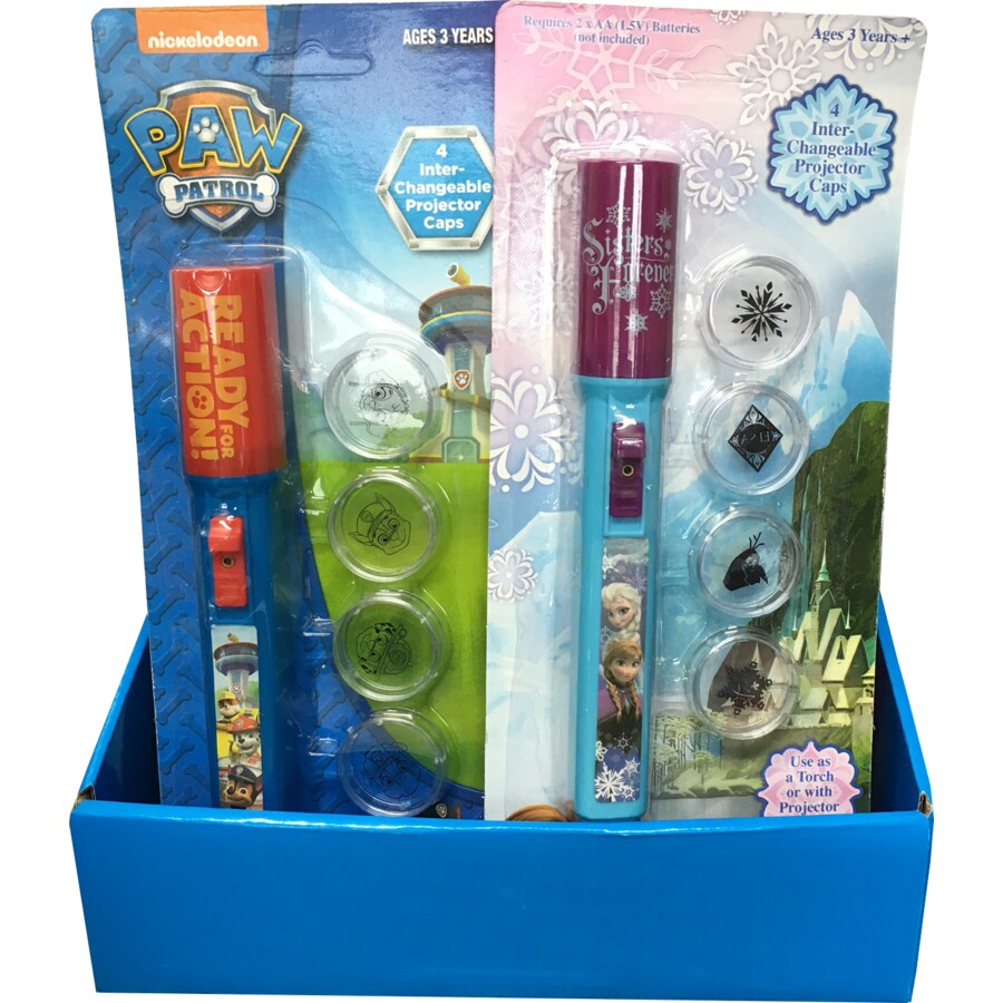 Disney Licensed Projector Torch - Assorted*/ Suitable for Ages 3+ Years