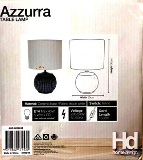 Azzurra 30cm 5W LED Table Lamp/ Hd Home Design