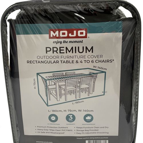 Mojo Premium Outdoor Table & 4-6 Seat Charirs Furniture Cover/ Storage Bag/ Easy-Fit