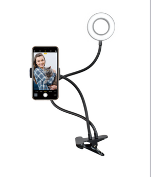 Selfie Ring Light With Table Clip / Adjustable Lighting Temperature