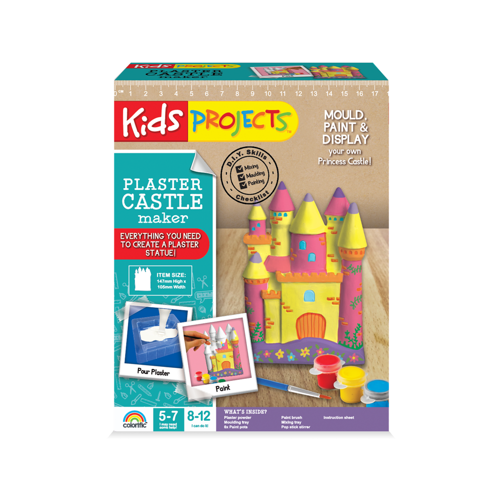 Kids Projects Plaster Castle Maker/ Suitable for Ages 5+ Years