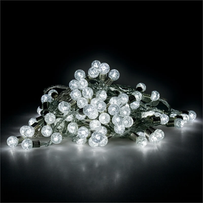 Lytworx White Festive Fairy Light 100pk Crackle Ball - 8 Function / Decorative Style