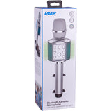 Laser Karaoke LED Microphone - Silver