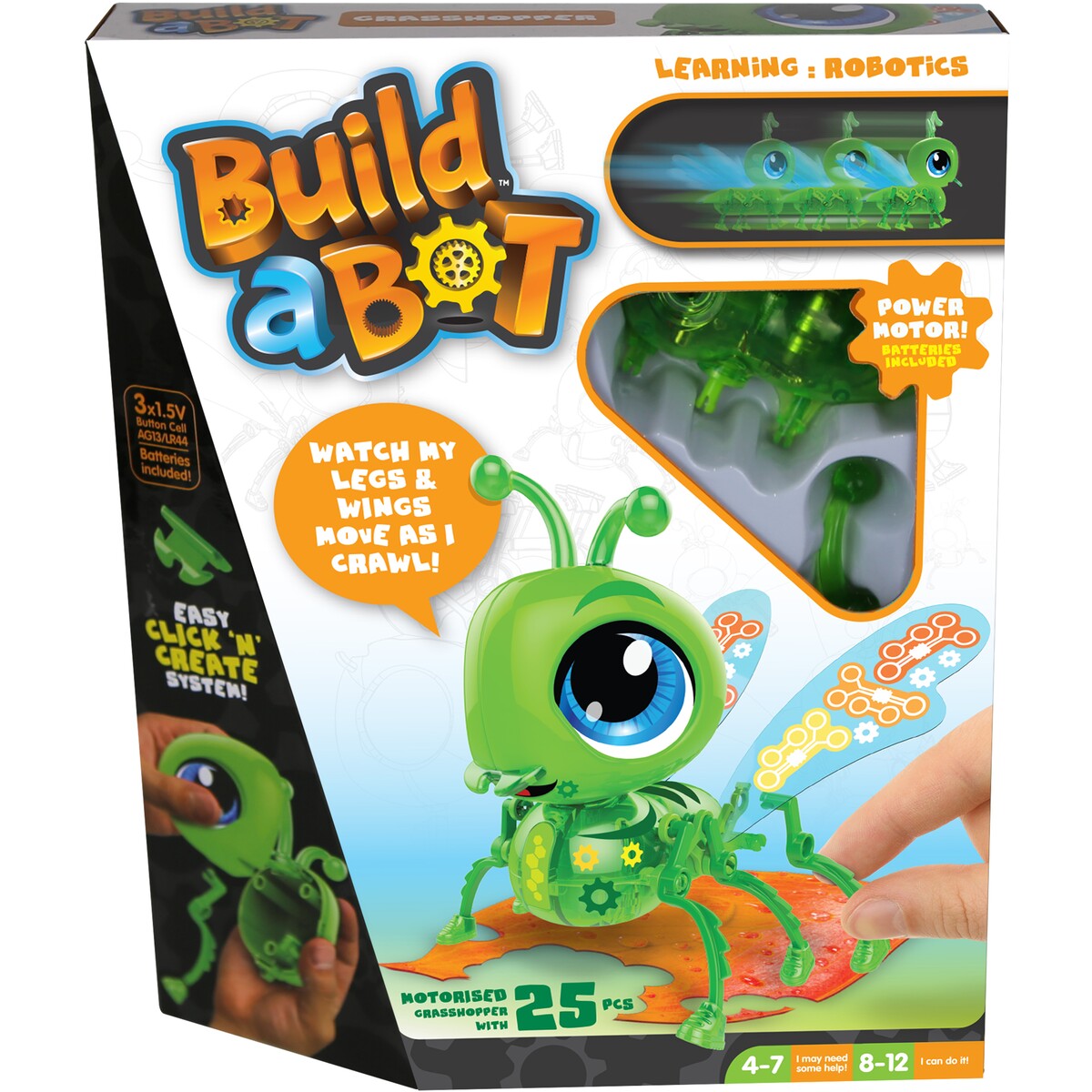 Build a Bot Bugs - Green Grasshopper
