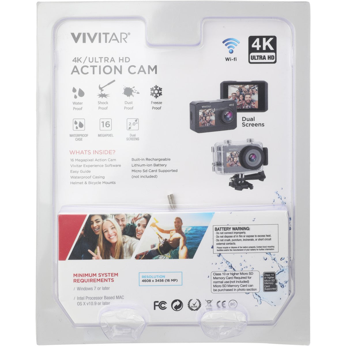 4K Action Dual Screen Camera - Black (DVR922HD-BLK)