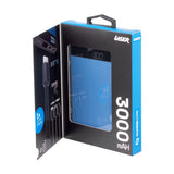 Laser 3000mAh Power Bank with 3-in-1 Cable - Black - Pink - Blue